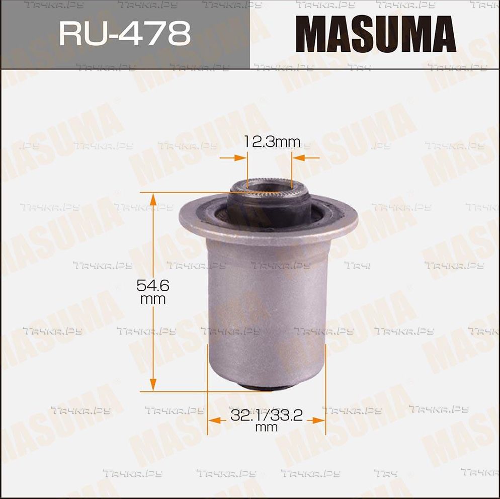 Сайлентблок заднего рычага подвески Masuma правый/левый нижний для Toyota Avensis III 2008-2018. Артикул RU-478