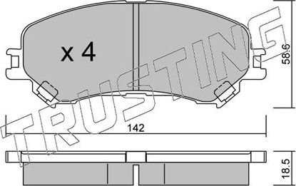 Тормозные колодки Trusting передние для Renault Espace V 2015-2017. Артикул 1111.0