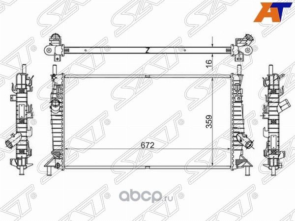 Радиатор MAZDA 3 1.41.61.6D2.02.0D 03-09FORD (SAT). Артикул SGMZ0008R