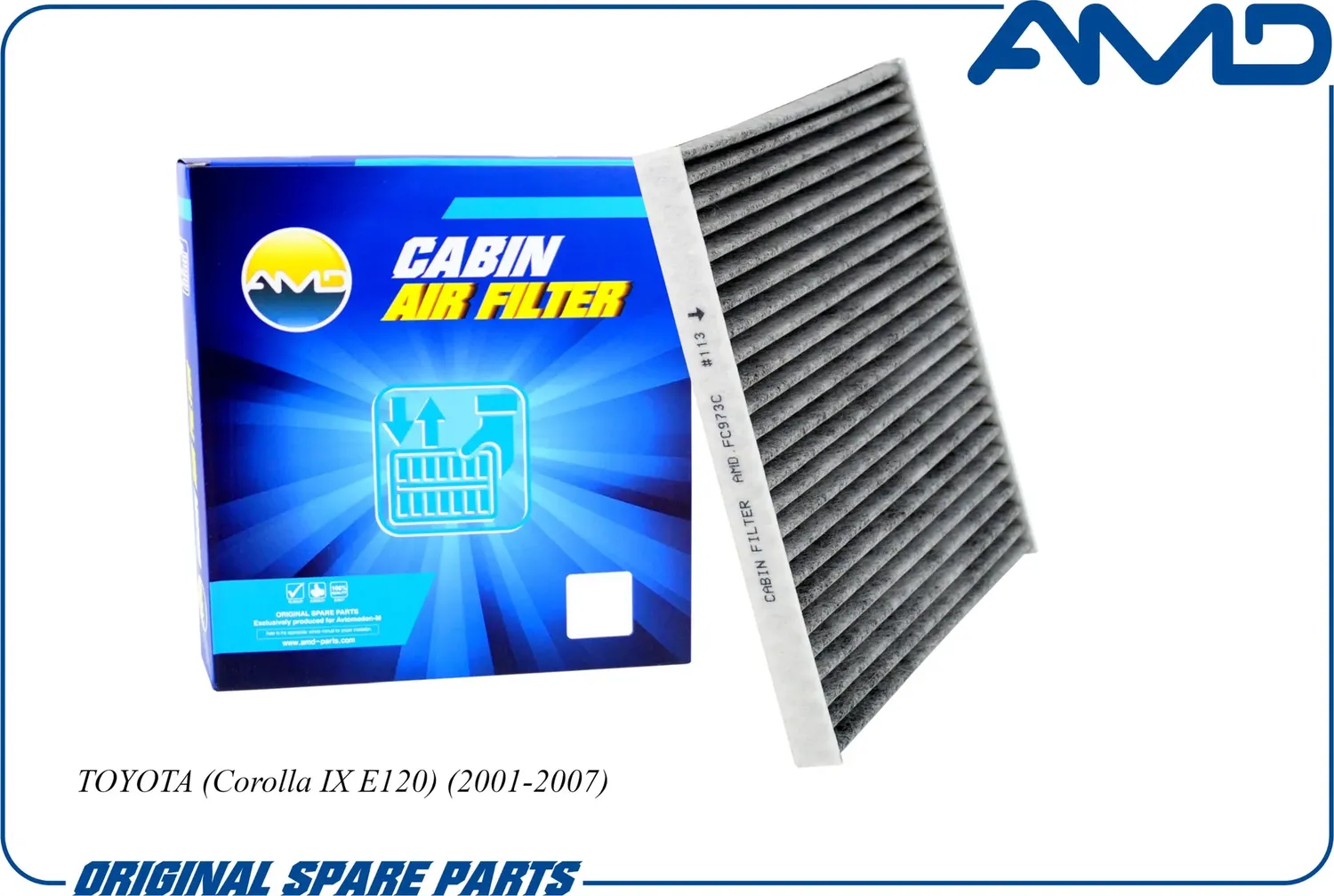Фильтр салона TOYOTA COROLLA 01-07 угольный (AMD). Артикул AMD.FC973C