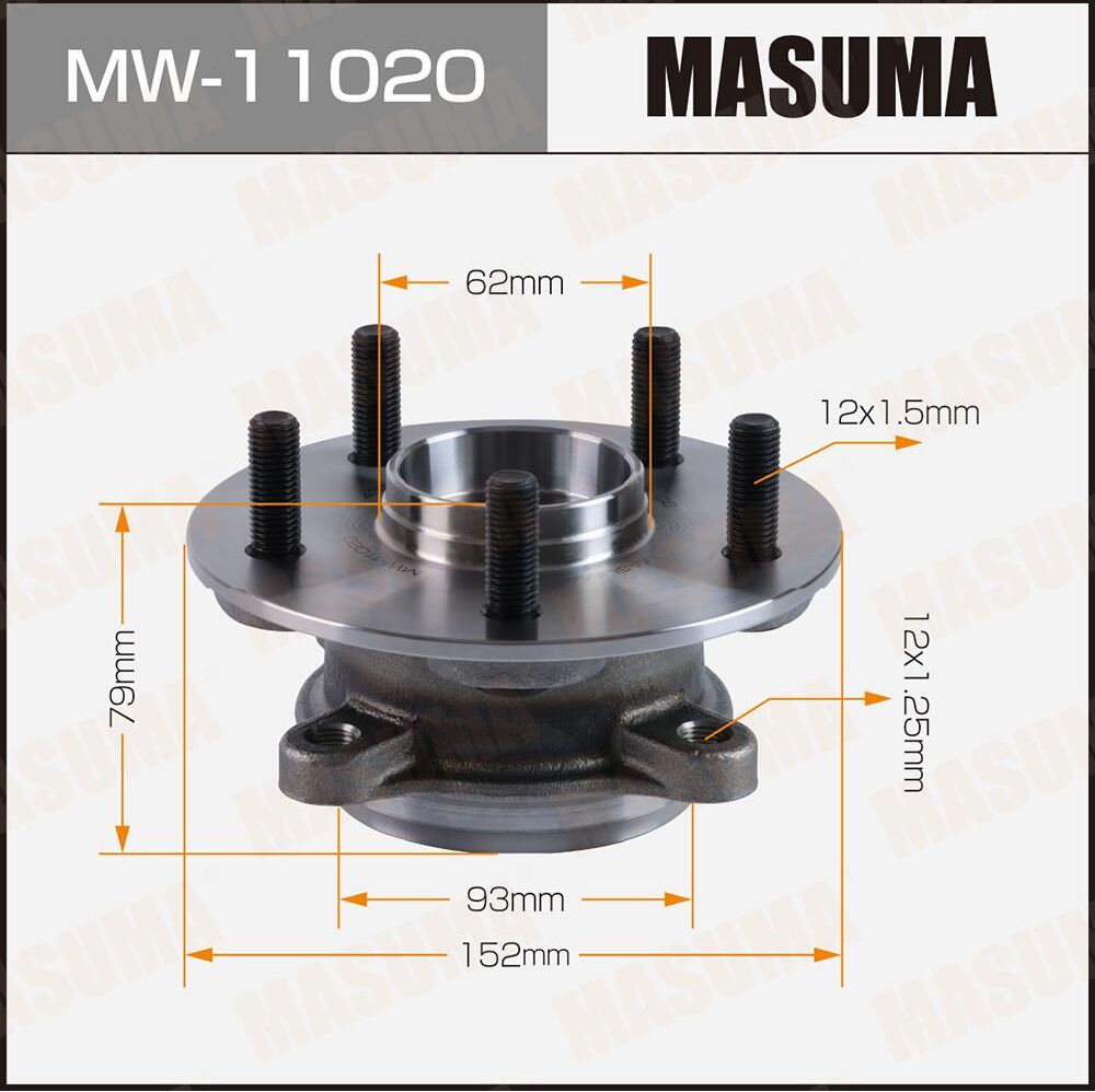 Ступичный узел MASUMA front LEXUS RX350 / GGL25L, AGL25L. Артикул MW11020