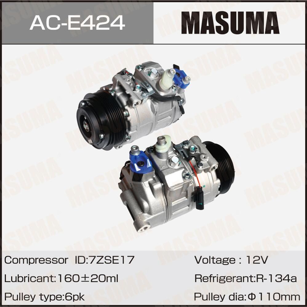 Компрессор кондиционера MASUMA, MERCEDES-BENZ E-CLASS (W211), CLS (C219) / M272. Masuma. Артикул ACE424