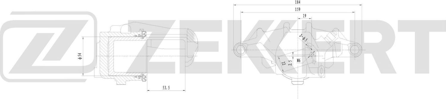 Тормозной суппорт Zekkert (Чугун). Артикул BS-8319