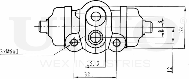 Цилиндр тормозной рабочий (Unio). Артикул BRC-20538