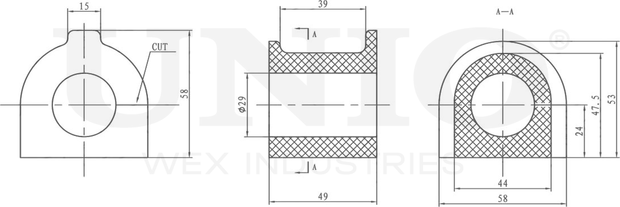Втулка стабилизатора (Unio). Артикул RMP-10182