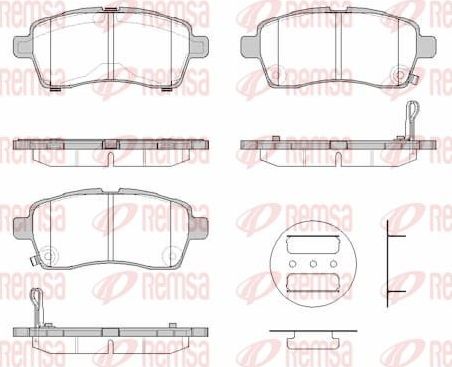 Тормозные колодки Remsa передние для Suzuki Ignis III 2016-2026. Артикул 1833.02