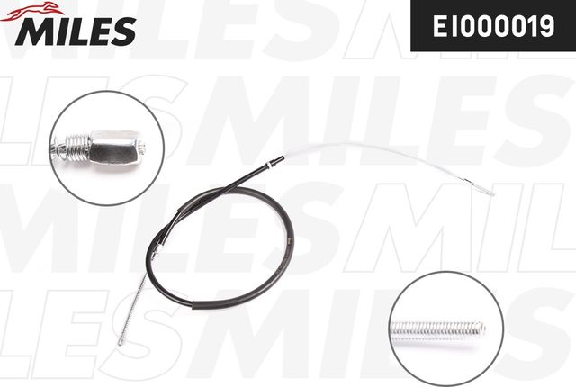 Трос ручника (тросик ручного тормоза) Miles задний правый/левый для Volkswagen Passat B3 1988-1997. Артикул EI000019