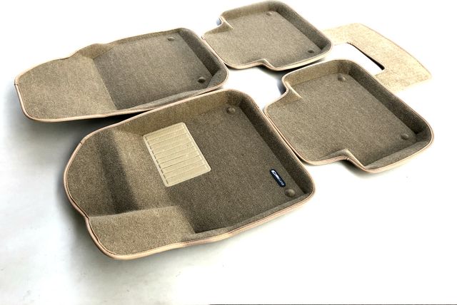 Коврики текстильные Euromat 3D Business для салона Volkkswagen Touareg III 2018-2026 Бежевые. Артикул EMC3D-004106T