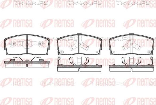 Тормозные колодки Remsa передние для Hafei Brio 2003-2010. Артикул 0254.02