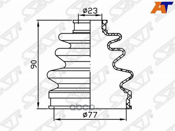 ПЫЛЬНИК ШРУСА ВНУТР FR HONDA CR-V RD5RE C-1083 (SAT). Артикул C1083