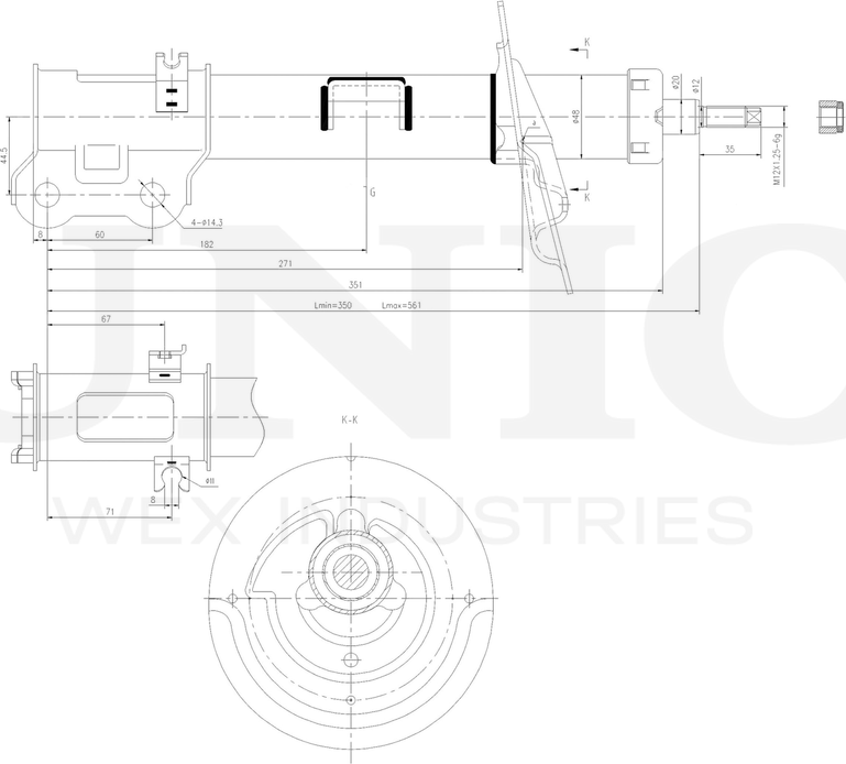 Амортизатор подвески (Unio). Артикул SAB-10351