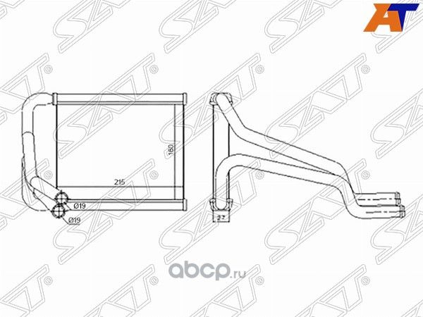 Радиатор отопителя салона HYUNDAI ELANTRA 10-I 30 (SAT). Артикул STHN293950