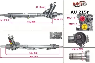 Рулевая рейка c ГУР восстановленная AUDI A6 / A6 Avant 1997-2004 AU215R (MSG). Артикул AU215R
