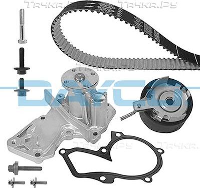 Помпа (водяной насос) с комплектом ремня ГРМ Dayco для Ford Fiesta VI 2008-2019. Артикул KTBWP7640K