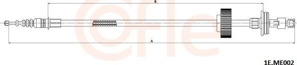 Трос ручника (тросик ручного тормоза) Cofle. Артикул 92.1E.ME002