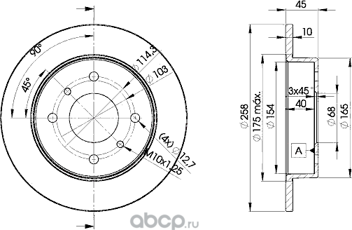 Диск тормозной (Icer). Артикул 78bd9901