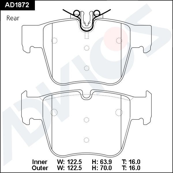 Тормозные колодки Advics. Артикул AD1872