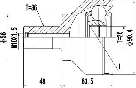 Шрус наружный Volvo V50 (04-11) (Zikmar). Артикул Z87590R