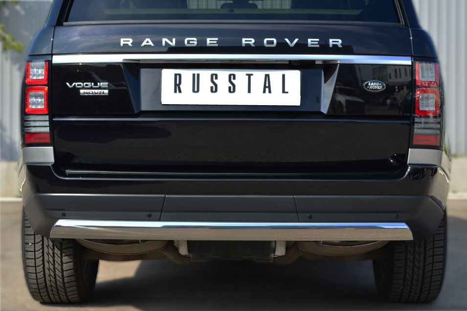 Защита RusStal заднего бампера d75х42 (дуга) для Land Rover Range Rover Vogue IV 2013-2026. Артикул LRV-001444