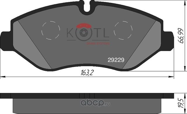 Колодки тормозные дисковые передние к-т IVECO DAILY II/III (Kotl). Артикул 1747kt