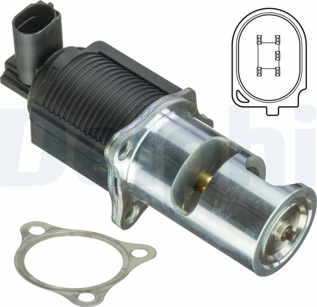 Клапан EGR (рециркуляции выхлопных газов) Delphi для Renault Master II 2000-2010. Артикул EG10405-12B1