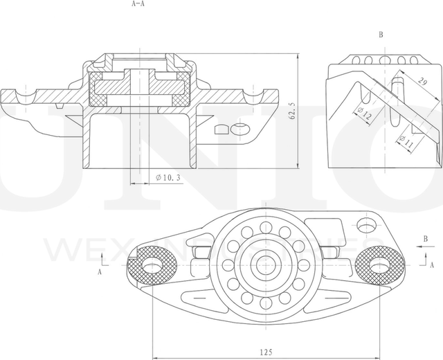 Опора амортизационной стойки (Unio). Артикул RMP-13152