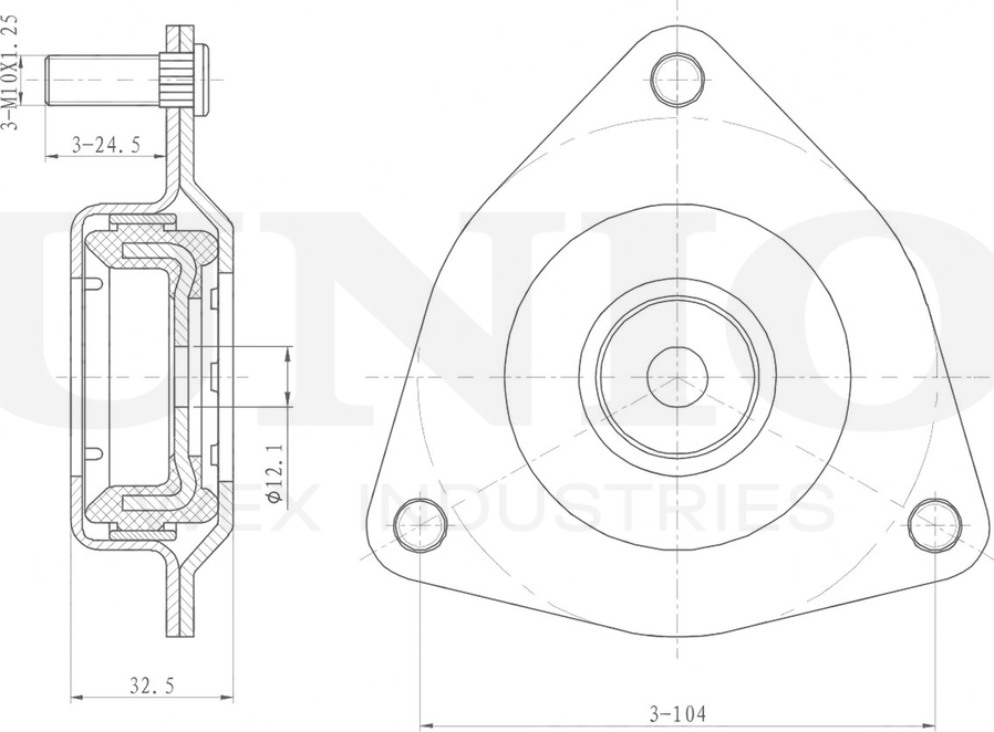 Опора амортизационной стойки (Unio). Артикул RMP-13121