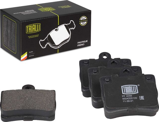 Тормозные колодки Trialli (Low-Metallic) задние для Mercedes-Benz C-Класс I (W202) 1993-2000. Артикул PF 4056