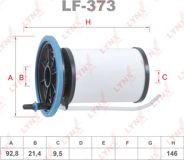 Топливный фильтр LYNXauto. Артикул LF-373