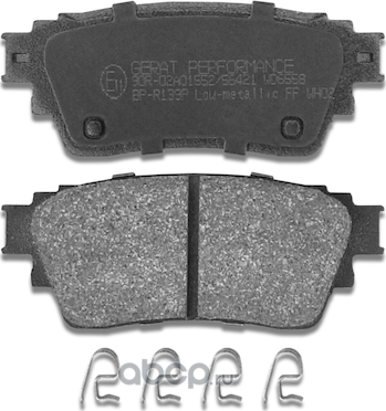 Тормозные колодки Gerat BP-R139P (задние) Low-metalic Gerat. Артикул BPR139P