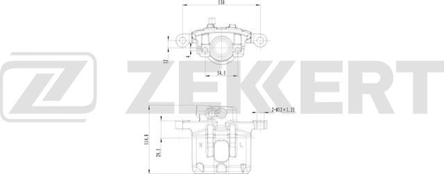 Тормозной суппорт Zekkert (Чугун) передний левый для Mitsubishi Lancer IX 2003-2013. Артикул BS-8336