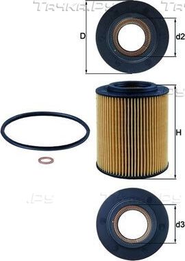 Масляный фильтр Mahle для Alpina B3 E46 1999-2006. Артикул OX 154/1D