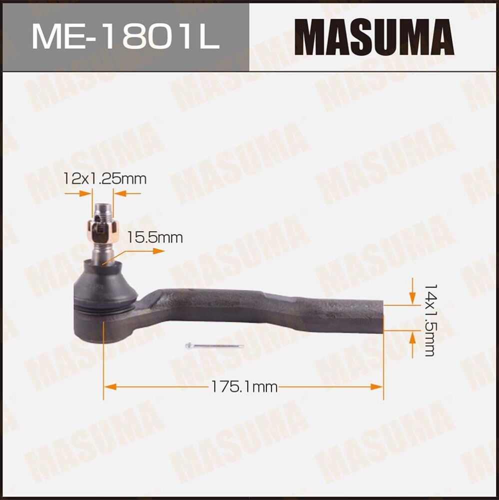 Наконечник рулевой тяги Masuma. Артикул ME-1801L