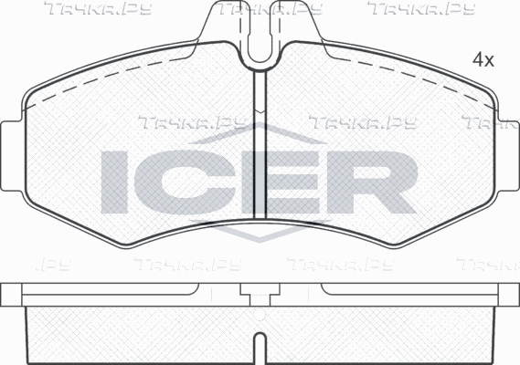 Тормозные колодки Icer. Артикул 141288