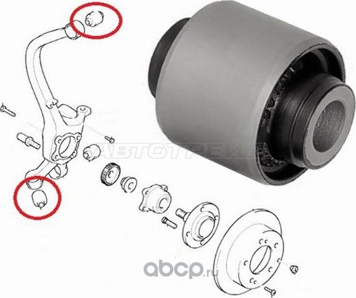 САЙЛЕНТБЛОК ВЕРХНИЙ ЗАДНЕЙ ЦАПФЫ MITSUBISHI DIAMAN (SAT). Артикул STMR223673