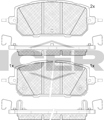 Тормозные колодки Icer для Mazda MX-30 I 2020-2026. Артикул 182433