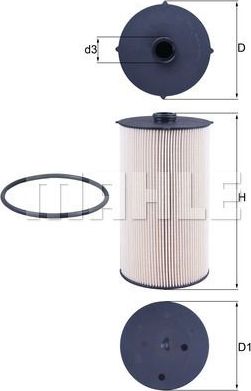 Топливный фильтр Mahle. Артикул KX 462D