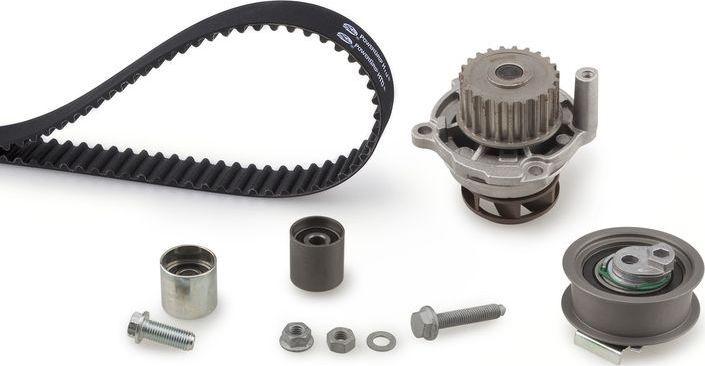 Помпа (водяной насос) с комплектом ремня ГРМ Gates PowerGrip® для Volkswagen Jetta V 2005-2008. Артикул KP35604XS-2