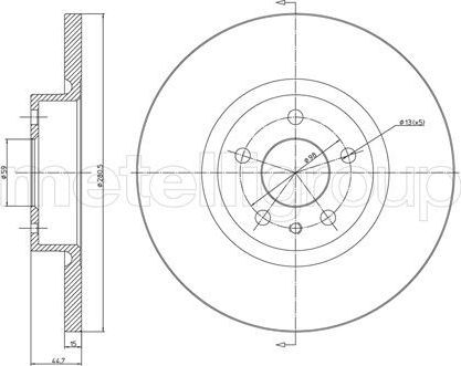 Тормозной диск Trusting. Артикул DF654