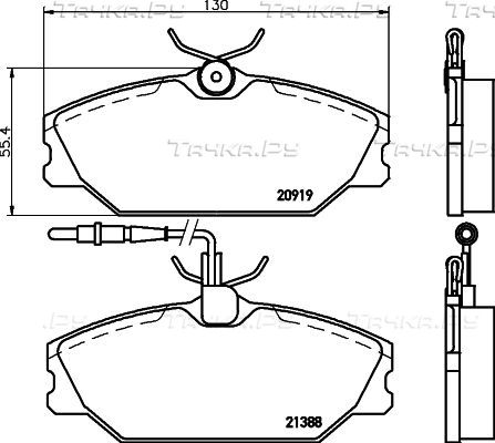 Тормозные колодки Mintex передние для Renault Safrane I 1992-1999. Артикул MDB1613