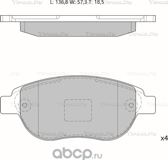 Колодки тормозные дисковые Avantech (противоскрипная пластина в компл.). Артикул AV043