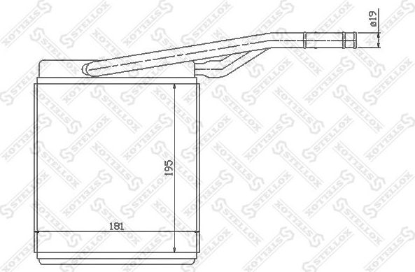 Радиатор отопителя (печки) Stellox для Ford Tourneo Connect I 2002-2013. Артикул 10-35069-SX