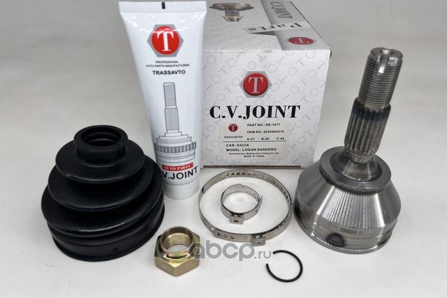 Шрус Наружный | перед прав/лев | (Trassavto). Артикул RE1077