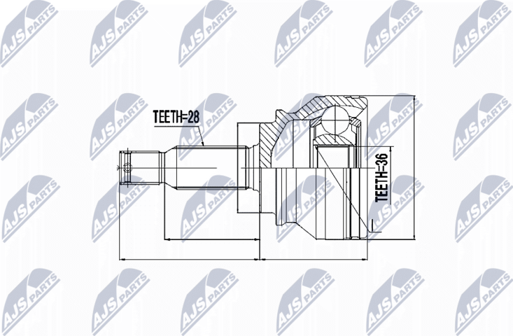 Шрус наружный (граната) NTY. Артикул NPZ-CH-003