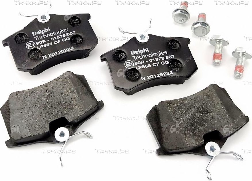 Тормозные колодки Delphi (Low-Metallic) задние для Volkswagen Polo IV 2001-2012. Артикул LP565
