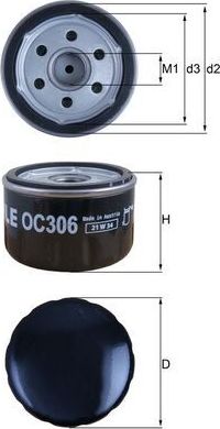 Масляный фильтр Mahle. Артикул OC 306