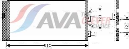 Радиатор кондиционера (конденсатор) AVA (алюминий). Артикул FTA5298D