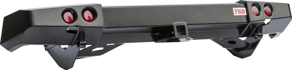 Бампер силовой РИФ задний с квадратом под фаркоп и фонарями для Mitsubishi Pajero Sport II 2009-2015. Артикул RIFPSN-20150