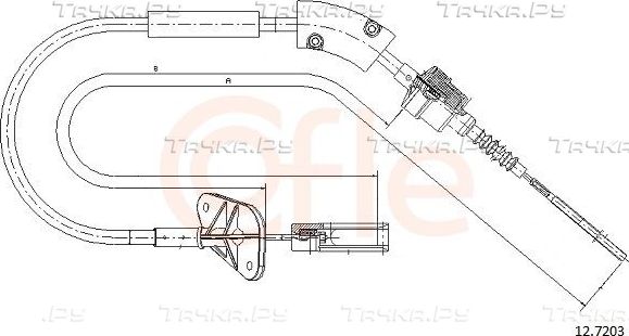 Трос сцепления Cofle. Артикул 12.7203
