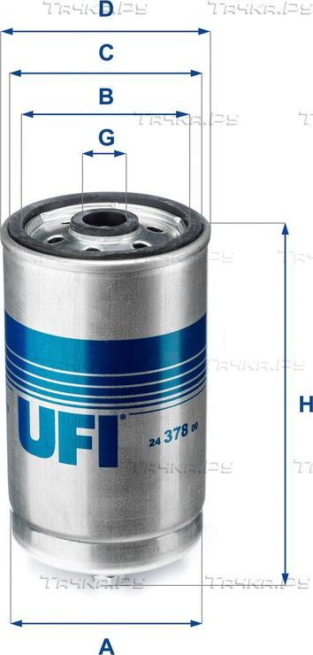 Топливный фильтр UFI для MAN SD 1985-1994. Артикул 24.378.00